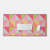 Farbenfrohe Patchwork-Ästhetik-Schreibtischmatte M Schreibtischunterlage (Tastatur & Maus)