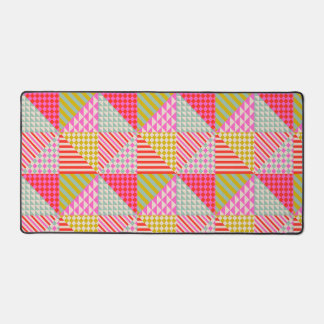 Farbenfrohe Patchwork-Ästhetik-Schreibtischmatte M Schreibtischunterlage