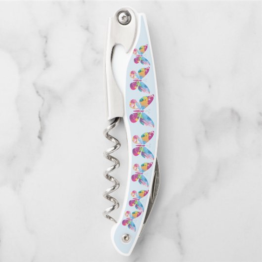 Farbenfrohe Patchwork-Butterfly Design-Schraube Kellnermesser (Vorderseite)