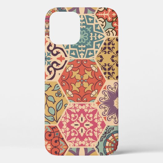 Farbenfrohe Patchwork-Fliesen Case-Mate iPhone Hülle (Rückseite)