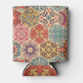 Farbenfrohe Patchwork-Fliesen Dosenkühler (Vorderseite)