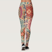 Farbenfrohe Patchwork-Fliesen Leggings (Rückseite)