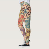 Farbenfrohe Patchwork-Fliesen Leggings (Links)