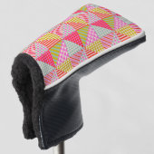 Farbenfrohe Patchwork-Golf-Putter-Abdeckung Golf Headcover (3/4 Vorderseite)