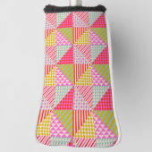 Farbenfrohe Patchwork-Golf-Putter-Abdeckung Golf Headcover (Rotieren 90)