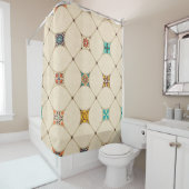 Farbenfrohe Patchwork Islam Arabisch Tile Duschvorhang (Beispiel)