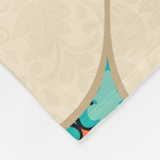 Farbenfrohe Patchwork Islam Arabisch Tile Fleecedecke (Ecke)