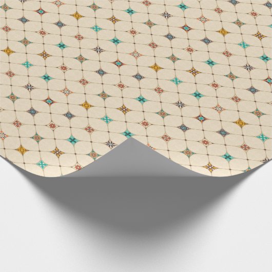 Farbenfrohe Patchwork Islam Arabisch Tile Geschenkpapier (Ecke)