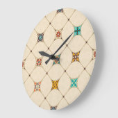 Farbenfrohe Patchwork Islam Arabisch Tile Große Wanduhr (Winkel)