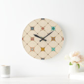 Farbenfrohe Patchwork Islam Arabisch Tile Große Wanduhr (Zuhause)