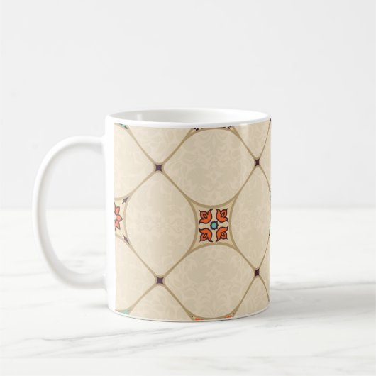 Farbenfrohe Patchwork Islam Arabisch Tile Kaffeetasse (Links)