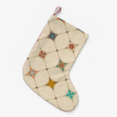 Farbenfrohe Patchwork Islam Arabisch Tile Kleiner Weihnachtsstrumpf (Vorderansicht (hängend))