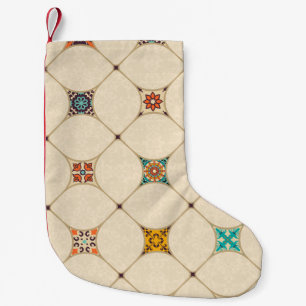 Farbenfrohe Patchwork Islam Arabisch Tile Kleiner Weihnachtsstrumpf