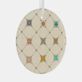 Farbenfrohe Patchwork Islam Arabisch Tile Ornament Aus Glas (Vorderseite Rechts)