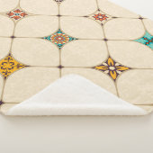 Farbenfrohe Patchwork Islam Arabisch Tile Sherpadecke (3/4)