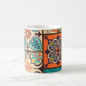 Farbenfrohe Patchwork-Islam-Majolika-Kachel Kaffeetasse (Mittel)