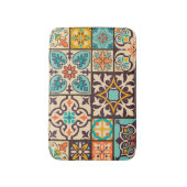Farbenfrohe Patchwork Islam Motifs Tile Badematte (Vorderseite Vertikal)