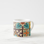 Farbenfrohe Patchwork Islam Motifs Tile Espressotasse (Vorderseite Rechts)
