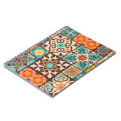 Farbenfrohe Patchwork Islam Motifs Tile Notizblock (Linke Seite)