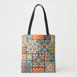 Farbenfrohe Patchwork Islam Motifs Tile Tasche