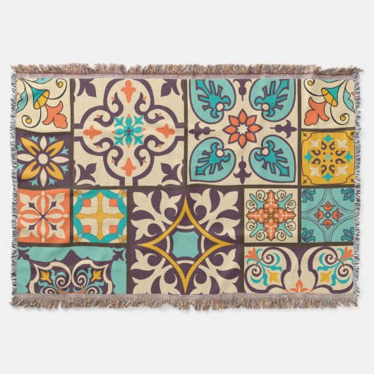 Farbenfrohe Patchwork-Islam-Motive Kachel Decke (Vorderseite)