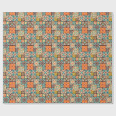 Farbenfrohe Patchwork-Islam-Motive Kachel Geschenkpapier (Flach)
