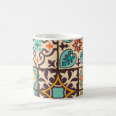 Farbenfrohe Patchwork-Islam-Motive Kachel Kaffeetasse (Mittel)