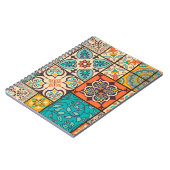 Farbenfrohe Patchwork Islamische Majolika Notizblock (Linke Seite)