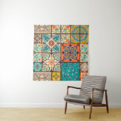 Farbenfrohe Patchwork Islamische Majolika Wandteppich (Beispiel)