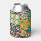 Farbenfrohe Patchwork Islamische Tile Nahtlos Dosenkühler (Kanne Vorderseite)