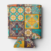 Farbenfrohe Patchwork Islamische Tile Nahtlos Dosenkühler (Rückseite)