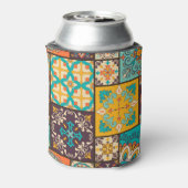 Farbenfrohe Patchwork Islamische Tile Nahtlos Dosenkühler (Kanne Rückseite)