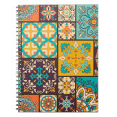 Farbenfrohe Patchwork Islamische Tile Nahtlos Notizblock (Vorderseite)