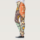 Farbenfrohe Patchwork: Majolica Fliesendesign Leggings (Links)