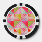 Farbenfrohe Patchwork-Pokerchips Pokerchips (Vorderseite)
