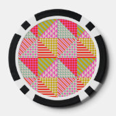 Farbenfrohe Patchwork-Pokerchips Pokerchips (Rückseite)