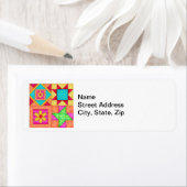 Farbenfrohe Patchwork Quilt Art (Insitu)