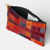 Farbenfrohe Patchwork Quilt Art Accessory Bag Zubehörtasche (Offen)