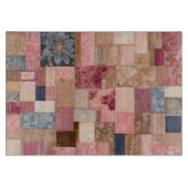 Farbenfrohe Patchwork Quilt Art Coppingboard Schneidebrett (Vorderseite)