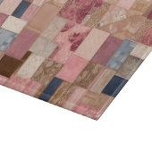 Farbenfrohe Patchwork Quilt Art Coppingboard Schneidebrett (Ecke)