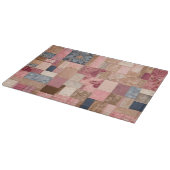 Farbenfrohe Patchwork Quilt Art Coppingboard Schneidebrett (Ecke)