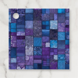 Farbenfrohe Patchwork Quilt Art Gift Tags Geschenkanhänger