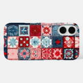 Farbenfrohe Patchwork Quilt Art iPhone Fall Case-Mate iPhone Hülle (Rückseite (Horizontal))