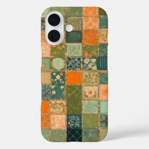 Farbenfrohe Patchwork Quilt Art iPhone Fall 16 Hülle