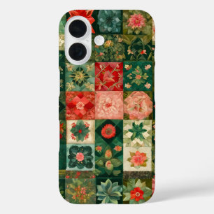Farbenfrohe Patchwork Quilt Art iPhone Fall 16 Hülle