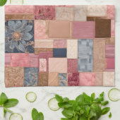 Farbenfrohe Patchwork Quilt Art Kitchtuch Geschirrtuch (Gefaltet)
