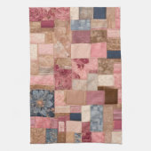 Farbenfrohe Patchwork Quilt Art Kitchtuch Geschirrtuch (Vertikal)
