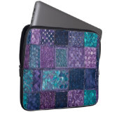 Farbenfrohe Patchwork Quilt Art Laptop Case (Vorne Rechts)