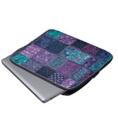 Farbenfrohe Patchwork Quilt Art Laptop Case (Vorne Knopf)