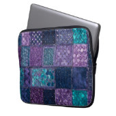Farbenfrohe Patchwork Quilt Art Laptop Case (Vorderseite Links)